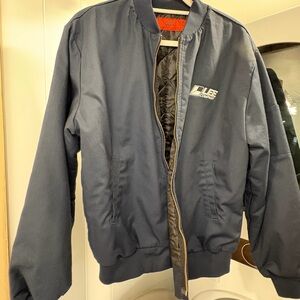 Mens Dark Blue Bomber Jacket